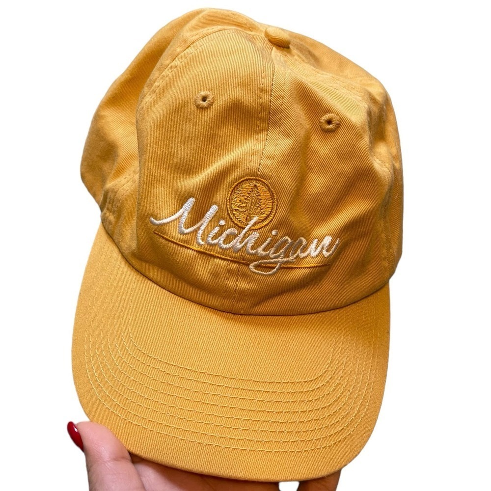 Perrin 100% Cotton Michigan Adjustable Cap Unisex Yellow